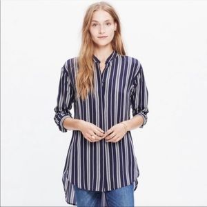 Madewell will navy striped blouse